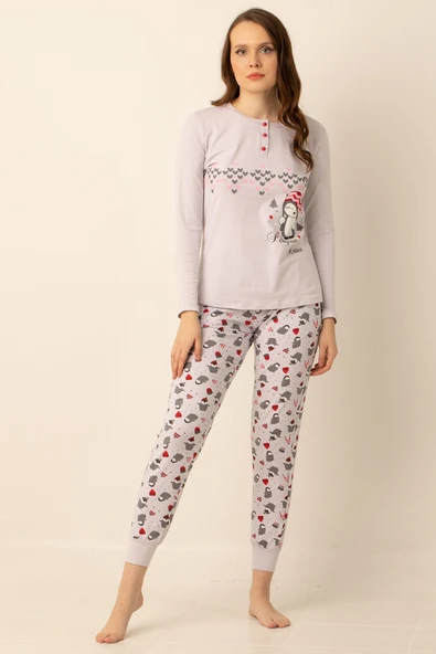 DoReMi Pamuklu Bayan Pijama Takımı ürün görseli 1