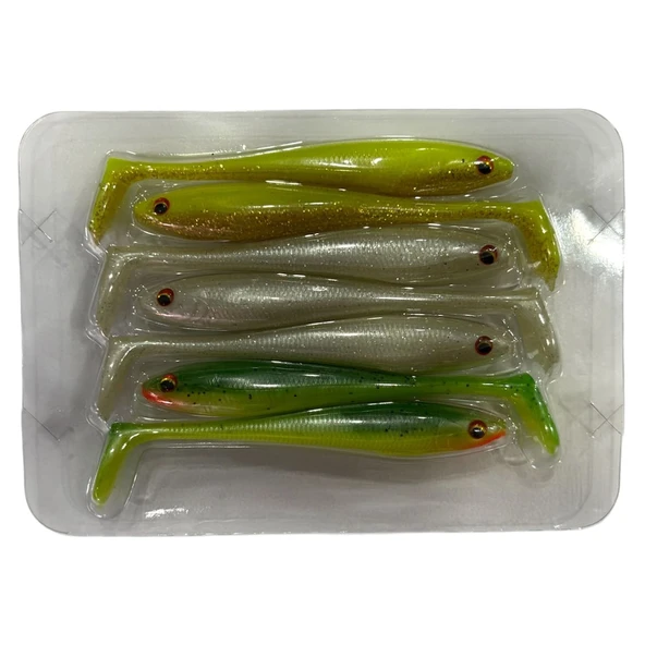 PTTAVM: Daiwa Prorex Duckfin Shad 9cm 7 Adet Silikon Yem (UV Set)