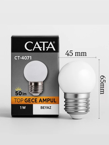 CATA  Top Gece Ampulü  Beyaz Işık ürün görseli 1