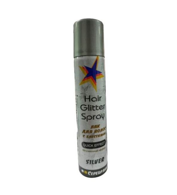 Akat Glitter Renkli Saç ve Vücut Spreyi Silver 75 Ml ürün görseli 1
