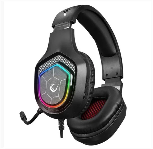 Rampage RM-K90 VECTOR Siyah RGB Led Type-C Gaming Mikrofonlu Oyuncu Kulaklığı ürün görseli 1