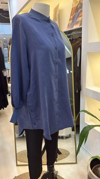 invee Gömlek 7184 indigo - Resim 9