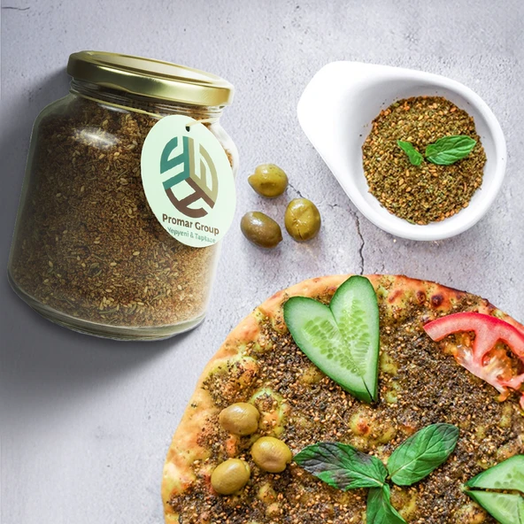 PROMAR DOĞAL CAM KAVANOZ KIRMIZI ZAHTER 200 GR ürün görseli 1