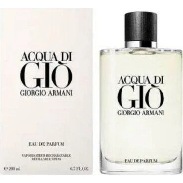 Giorgio Armani Acqua Di Gio Erkek Parfüm EDT 200 ML - Ambalajı  AÇılan Parfümün İadesi Yoktur ürün görseli 1