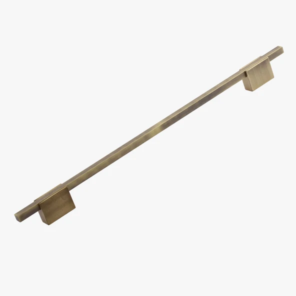 Boyut 256 mm Soft Antik Sarı Renk Metal Dolap Çekmece Kulbu Mutfak Dolabı Kapak Kulpları Mobilya ürün görseli 1