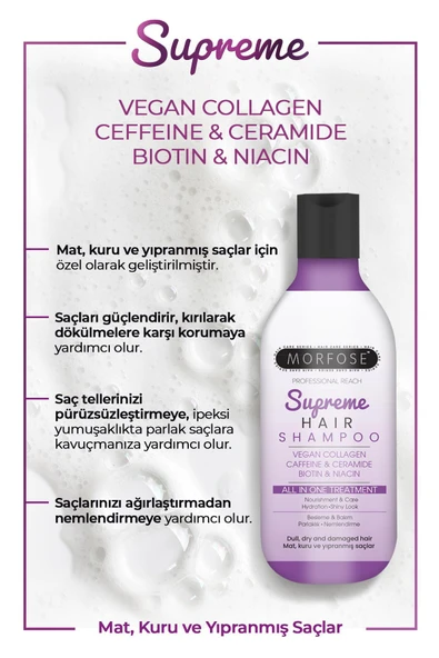Morfose Supreme Saç Şampuan 300 Ml - Resim 2