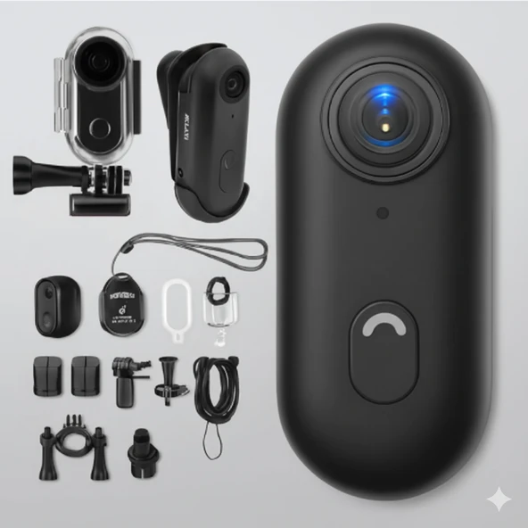 1080p 8MP WiFi Kablosuz Aksiyon Kamerası Açık Hava Sporları Için Sualtı Kılıflı 120 derece (BLACK) ürün görseli 1