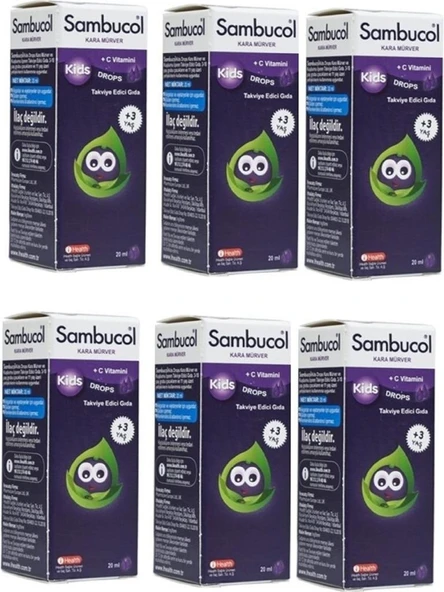 Sambucol Kids Drops 20 Ml 6'Lı PAKET (SKT:02/2026) ürün görseli 1