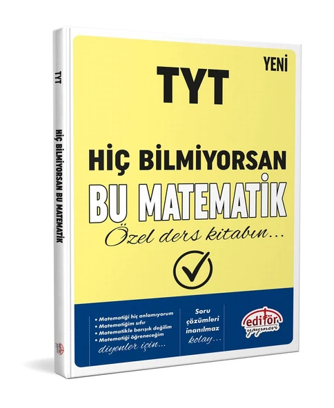 TYT Hiç Bilmiyorsan Bu Matematik Özel Ders Kitabın Editör Yayınları ürün görseli 1