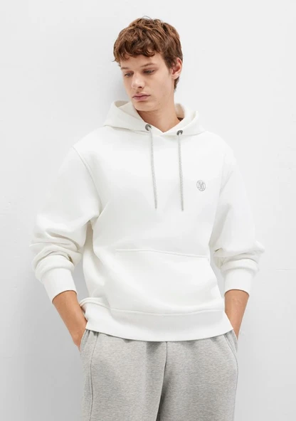 Mavi 065809 Logo Nakışlı Erkek Kapüşonlu Sweatshirt ürün görseli 1