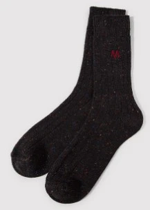 Mavi M Logo Nakışlı Unisex Çorap ürün görseli 1