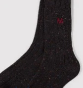 Mavi M Logo Nakışlı Unisex Çorap - Resim 4