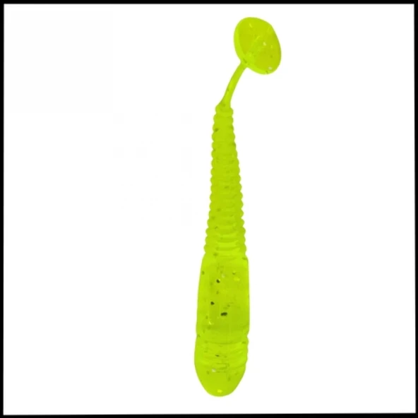 Uyguna-Yakala 1,1g 55mm -  Silikon Kurt Yem  UV - Fluo Yeşil  - Karides Kokulu-Turuncu/Sarı  -YEM.758 ürün görseli 1