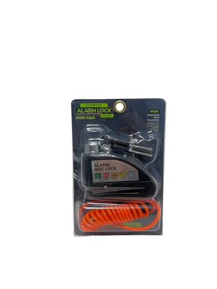 AutoMarkt PC1505 Alarmlı Motosiklet, Bisiklet, Scooter, Bebek Arabası Disk Kilidi ürün görseli 1