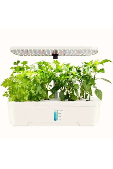 Hidroponik Topraksız 12 Bölme Bitki Yetiştirme Kiti 3 Mod 139 LED Tam Spekturum Bahçe Kit ürün görseli 1