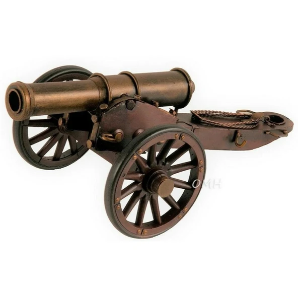 Vintage Amerikan İç Savaş Topu Nostaljik Metal Top Arabası 31cm ürün görseli 1