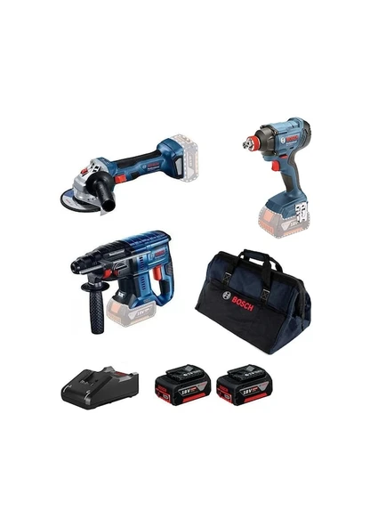 Bosch GBH 180 LI Kırıcı Delici + GWS 180 LI Taşlama + GDX 180 LI - 0615990M5G ürün görseli 1