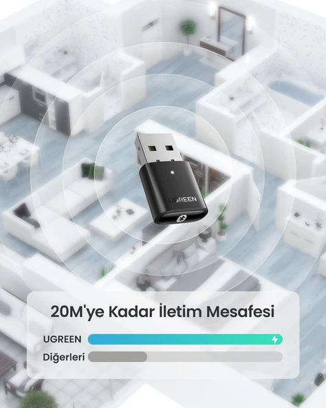 UGREEN Bluetooth Adaptör, 80889 - Resim 3