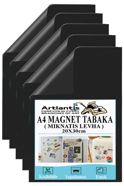 A4 Magnet Tabaka 5 Adet Manyetik Mıknatıs Levha 20x30 cm Esnek Kaliteli Foto Magnet Fotoğraf Resim Metal Yüzeye Yapışma ürün görseli 1