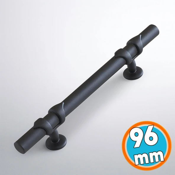 Mobilya Çekmece Mutfak Dolabı Dolap Kulpları Kulbu Kulpu Siyah Metal Kulp 96 mm-9.6 cm ürün görseli 1