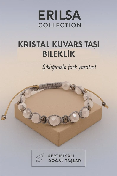 Sertifikalı Terahertz Kristal Kuvars Taşı Bileklik – Şıklığınla Parla, Enerjini Dengele ürün görseli 1