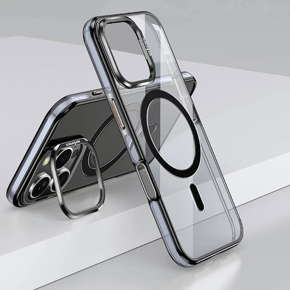 Gpack iPhone 16 Pro uyumlu Kılıf Wlons Magsafeli Renkli Çerçeve Standlı Efsane Kapak ürün görseli 1