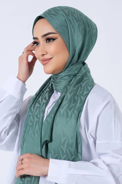 1247 HAREM ELA JAKAR EŞARP - Resim 8