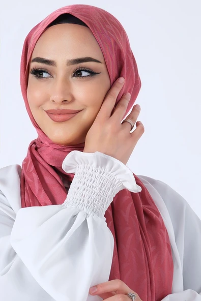1247 HAREM ELA JAKAR EŞARP - Resim 5