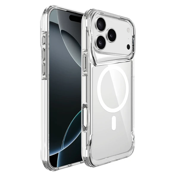 Gpack iPhone 17 Pro uyumlu Kılıf Lüx Pürüzsüz Sert Silikon Magsafeli T-Max Şeffaf ürün görseli 1