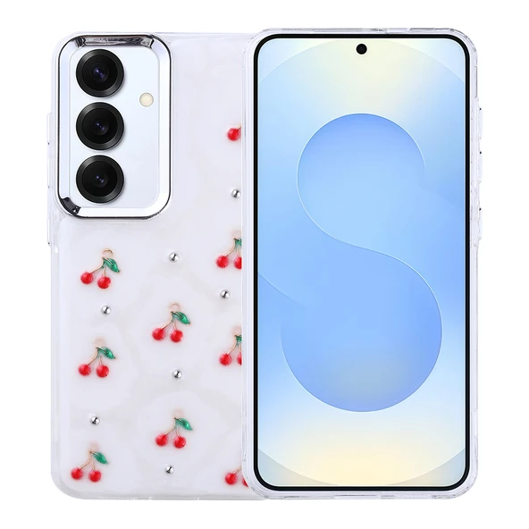 Gpack Samsung Galaxy S24 Plus uyumlu Kılıf Kenarlar Airbagli Simli Şeffaf Kutup Kapak ürün görseli 1