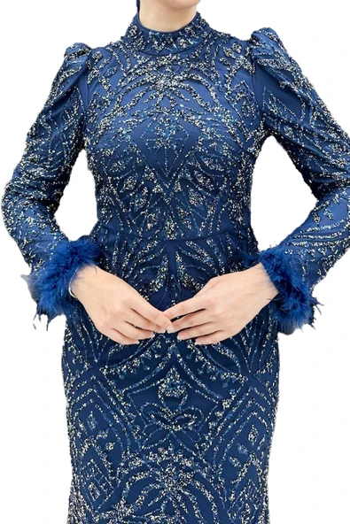 4798 HENNİN ABİYE ELBİSE - Resim 6