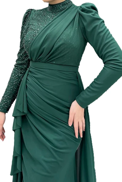 4796 HENNİN ABİYE ELBİSE - Resim 12