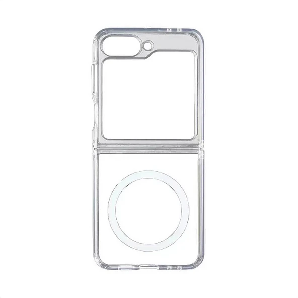 Gpack Samsung Galaxy Z Flip 7 uyumlu Kılıf M-Safe Şarj Özellikli Sert PC Embos Kapak ürün görseli 1