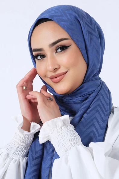 1253 HAREM LİNO JAKAR EŞARP - Resim 11