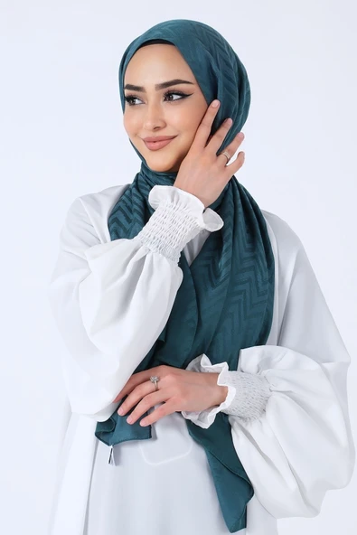 1253 HAREM LİNO JAKAR EŞARP - Resim 12