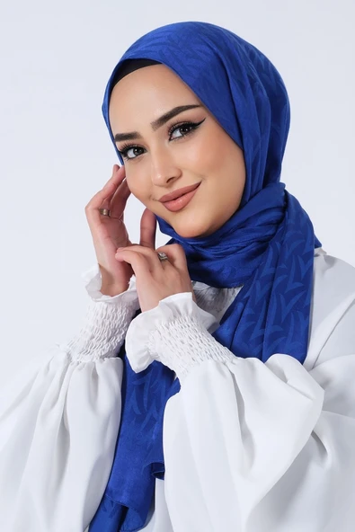 1247 HAREM ELA JAKAR EŞARP - Resim 3