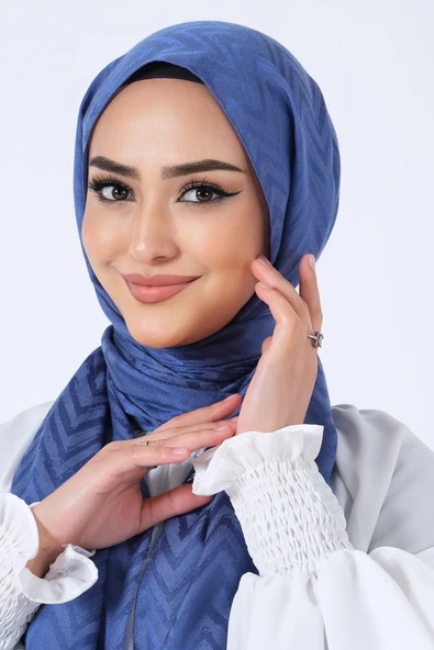 1253 HAREM LİNO JAKAR EŞARP - Resim 2