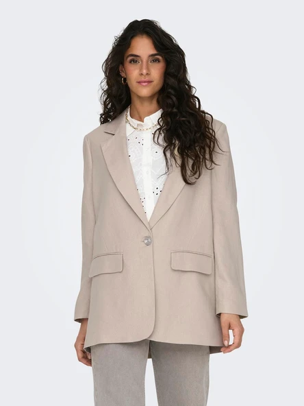 15290245 ONLCARO-LANA L/S OVS LIN BLAZER TLR NOOS ürün görseli 1
