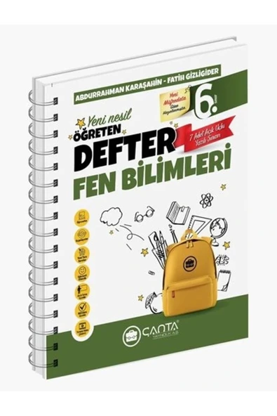 Çanta Yayınları 6.Sınıf Fen Bilimleri Okula Yardımcı Öğreten Defter ürün görseli 1