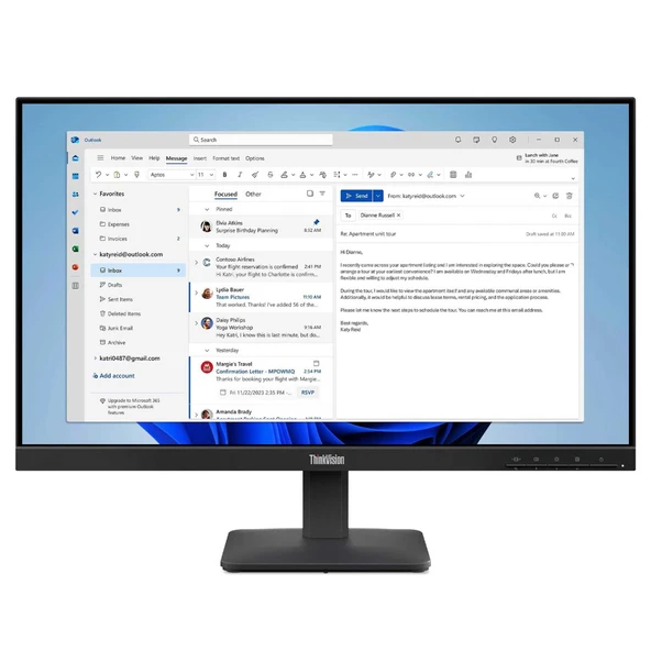 Lenovo S24-4e 64b5kat1tk 23.8'' 100hz 4ms FullHD Monitör ürün görseli 1