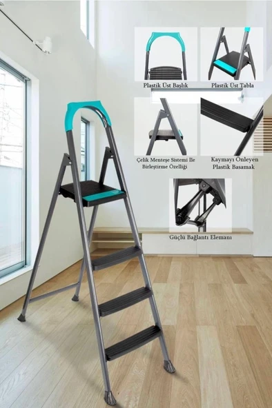 Doğrular 51303 Riser 3+1 Plastik Basamaklı Merdiven ürün görseli 1