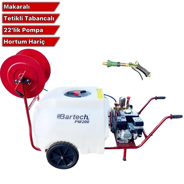 Bartech PM200 İlaçlama Tankı Tetikli Tabanca 200LT 22 lik Pompa Hortumsuz ürün görseli 1