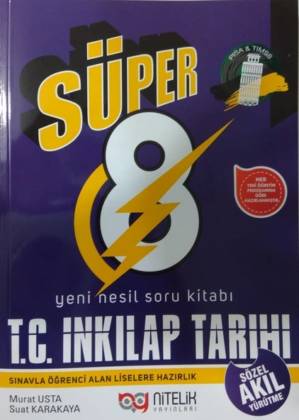 Nitelik Yayınları 8. Sınıf Süper T. C. İnkılap Tarihi ve Atatürkçülük Soru Kitabı - Murat Usta - Sua ürün görseli 1