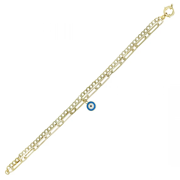Altın Nazar Boncuklu Bileklik T075892 ürün görseli 1