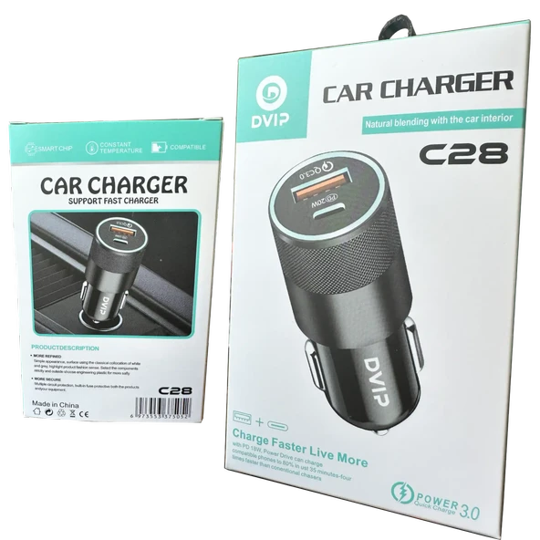 DVIP CAR CHARGER C28 ürün görseli 1