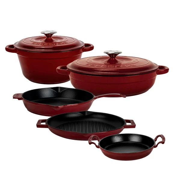 LAVA Döküm Bordo 7 Parça Set – Şıklık, Lezzet ve Gücü Bir Araya Getiren Tasarım ürün görseli 1