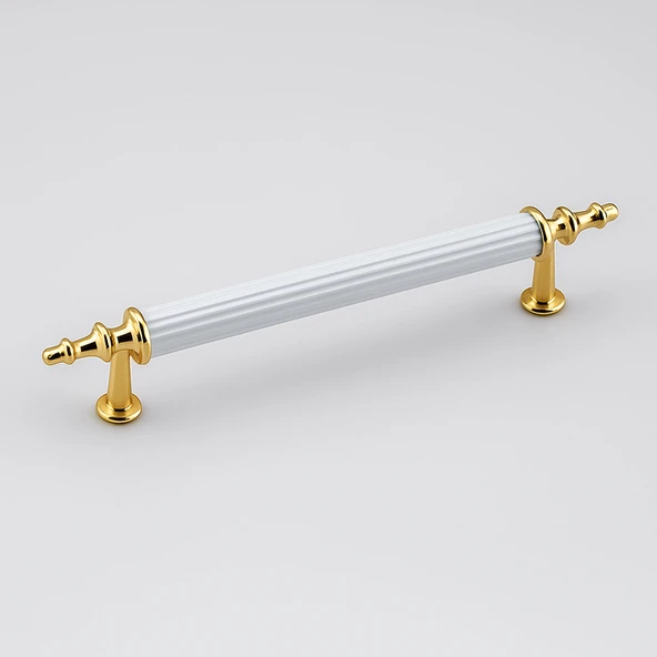 Ovacık 128 mm Gold Altın Beyaz Metal Kulp Mobilya Çekmece Dolap Kapak Kulpu Dayanıklı Kulbu Kulpları ürün görseli 1