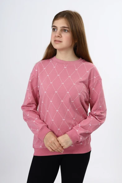 Toontoy Kız Çocuk Baskılı Sweatshirt - Resim 5