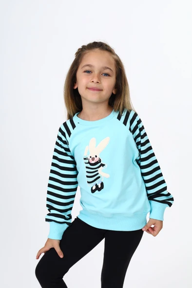 Toontoy Kız Çocuk Nakışlı Sweatshirt ürün görseli 1