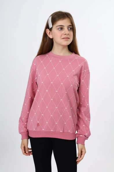 Toontoy Kız Çocuk Baskılı Sweatshirt ürün görseli 1